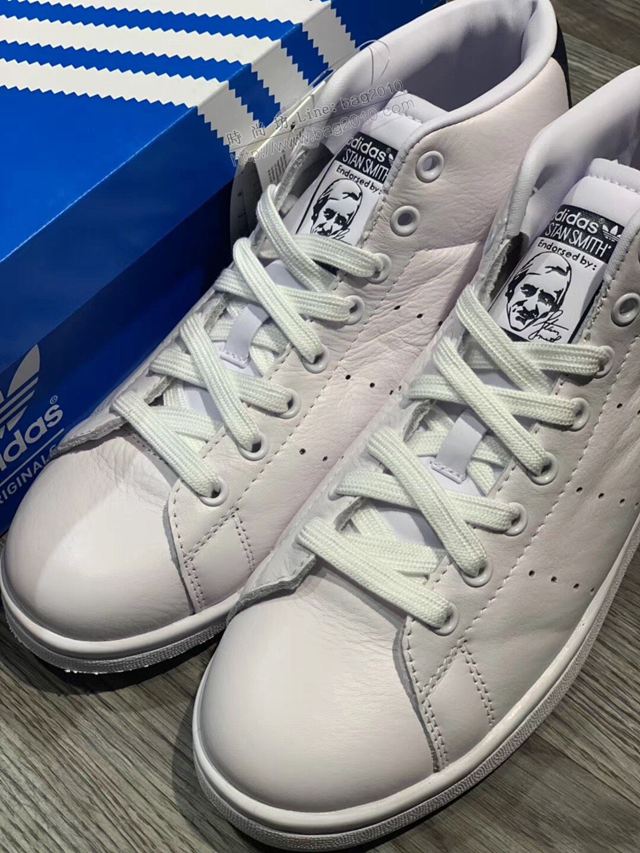 Adidas鞋 阿迪達斯新配色 德國進口納帕頭層皮 史密斯高邦白色鞋 男女同款  hdx13322